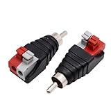 Lunpog 2 Stück RCA Cinch zu Lautsprecher Kabeladapter Subwoofer Lautsprecher Phono Cinch-Stecker zu...