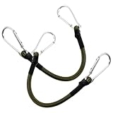 NIYANGLE 2 Stück Elastische Bungee Seile 8mm mit Karabinerhaken 30cm Spanngurt aus Langlebigem...