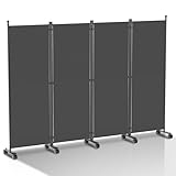 Vigevee Paravent Raumteiler Klappbar Freistehend Trennwand, Paravent auf Rollen, Umkleide...