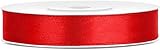 Libetui 25 Meter Satinband Rot 12mm rotes Schleifenband Geschenkband Rotes Band Dekoband Rote...