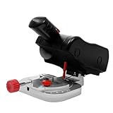 Poyujkyhr 90W Mini kappsäge Metallsäge 6000 U/min Tisch-Gehrungssäge Verstellbar 0-45°...