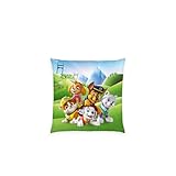 Herding Kissen, Paw Patrol, 40 x 40 cm, Weiches Deko- und Kuschelkissen für Kinder, 100% Polyester