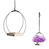 LIKEUDO Modernes Hängende Blumentopf Regal für Balkon und Wohnzimmer - Dekoratives Pflanzenregal...