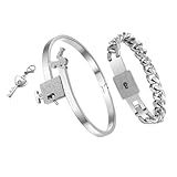 Gatuida Edelstahl Armband mit Konzentrischem Schloss Paar Handkette für Damen Langlebiger...