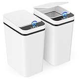 Gaethra 2er Set Mülleimer mit Sensor, 12L Automatischer Elektrischer Deckel Sensor, 3 Betriebsmodi,...