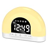 Digital Lichtwecker für Tiefschläfer, Wecker Digital Wake Up Light, Kinderwecker mit...