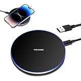SHOPWELLY Schnelles kabelloses Ladegerät, 15 W, Induktionsladegerät, Wireless Charger, kompatibel...