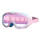 GMBYLBY Kinder-Schwimmbrille mit großem Rahmen, beschlagfrei, verstellbar, wasserdicht,...