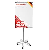 Floordirekt Flipchart mit Rollenfuß, Blockhalter & Seitenarmen - magnetisch & beschreibbar -...