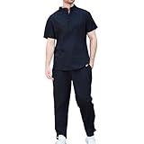 Dasongff Set aus Hose und Oberteil, fließend, für den Sommer, bedruckt, aus Baumwolle, modisch,...