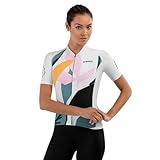 SIROKO - Radtrikot für Damen M2 Pinerolo - M - Weiß/Kühles Grün/Bubblegum Pink