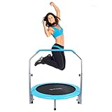 SereneLife Tragbares und faltbares Trampolin – 101,6 cm In-Home Mini Rebounder mit verstellbarem...