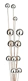 Kobolo Gartenstecker Boules 21x10x209cm, Metall & Edelstahl, rostbraune Gartendeko mit 12...