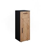 Vicco Midischrank Irma, Anthrazit/Eiche, 30 x 81 cm