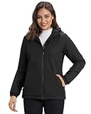 33,000ft Damen Regenjacke Übergangsjacke Wasserdicht Winddicht Fleece Lined Jacket Atmungsaktiv...