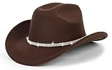 Glitzernde Cowboyhüte in Silber und Schwarz für Damen – Westernhut mit funkelnden Strasssteinen,...