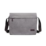 KONO Messenger Bag Canvas Laptop Umhängetasche für 13 Zoll Wasserdichte Schultasche, Geschenke...