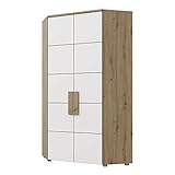 FORTE ARKINA Eckschrank 95 100, Eckkleiderschrank, Drehtürenschrank Skandinavisch, 2-türig mit...