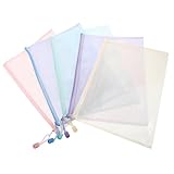 TOPBATHY 5 Stück Teiliges Mesh Reißverschlusstaschen Bunte Wasserdichte Dokumententaschen aus PVC...
