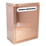 FONDOTIN Edelstahl Briefkasten Vorschlagsbox Abschließbar 27X21X11cm Wandmontage Büro und Schule...