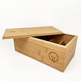 GP Get Productive Neue Karteikartenbox DIN A7, Bambus Holz glanzbeschichtet, mit 4 einstellbaren...