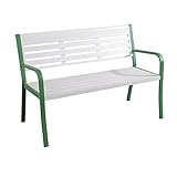 LLZJDDPLY Gartenbank Metall, 2-Personen-Gartenbank, Allwetter-Außenbank, Gedenkbank, Anzug for...