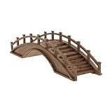 Anneome Holzbogenbrücke Miniatur Holzbrücke Gartendekoration Mikrolandschaft Deko aus Natürlichem...