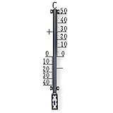 Lantelme Gartenthermometer Metall 27cm analog Metall Außenthermometer außen groß xxl...