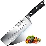 SHAN ZU Kochmesser Nakiri Küchenmesser Profi Messer Chefmesser 16.5 cm Allzweckmesser Deutscher...