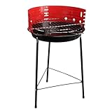 Rundgrill 56 x 33cm für für Holzkohle, Barbecue Grill für den Garten Balkon Terrasse und...