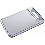 Silit Schneidebrett 38 x 25 cm rechteckig, Kunststoff, Tranchierbrett mit Saftrillen, praktischer...