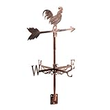 Dyna-Living Wetterhahn Windfahne Weather Cock Wetterfahnen Weather Vane Metall Cockerel Weathervane...