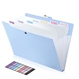 FRETONBA Fächermappe A4 mit 8 Fächer, Dokumentenmappe 1 Stück, Schnellhefter A4 Plastik Stabil...