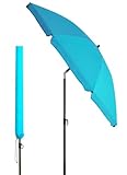 Menz SET Sonnenschirm Strand + Sonnenschirm Schutzhülle - UV 50+ Strandschirm 180 cm mit...