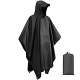 Senston Leichter Wasserdichter Regenponcho für Damen und Herren,Wasserdichter Regenmantel zum...