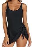 Wantonfy Damen Badeanzugkleid Badeanzug Bademode für Damen Einteilige Schwimmanzug Sommer Swimsuit