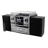 Soundmaster MCD5600 Stereoanlage mit Plattenspieler DAB+ Doppelkassette CD-Player USB MP3 Bluetooth...