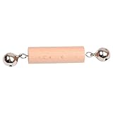 Holzrassel für Babys | Naturbuchenholz Babyspielzeug Griffspielzeug für kleine Hände - Lustiges...