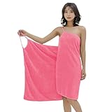 SJTJSPX Saunakilt Damen Saunatuch Weich Bademantel Sling Baderock Wrap Tragbar Badetuch Frauen...