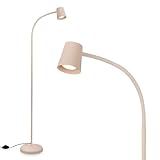 BRILONER - Stehlampe mit Fußtaster, schwenkbar, GU10, max. 9W, Leselampe, Wohnzimmerlampe,...