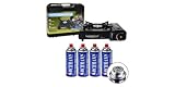 Kochmann Gaskocher 4 x Gaskartuschen Tragekoffer Campingkocher Gas Camping Kocher MSF-1a Kartusche 1...
