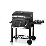 ACTIVA Holzkohlegrill Angular Guss inkl. Gusseisenrost I Holzkohlegrill mit Deckel, verstellbarer...