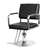 Udnzpfuy Ergonomischer Hochleistungs-Frisierstuhl, HöHenverstellbarer Friseur-Drehstuhl, Manueller...