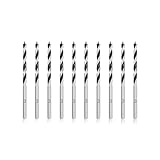 Meccion Holzbohrer 3mm 10Pcs Holzschlangenbohrer Brad Point Holzspiralbohrer Professional...