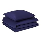 Amazon Basics Bettwäsche-Set aus Bio-Baumwolle, 2-teilig, Einzelbett, Bettbezug 135 x 200 cm &...