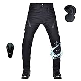 oFzimTo Motorradhose Herren mit Protektoren, wasserdichte Motorrad Hosen Herren, Cargo...