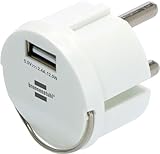 Brennenstuhl USB Steckdosenadapter (USB Ladegerät zum Einstecken in EIN Steckdosennest, 2,4A,...