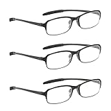 NRDIK PROFLEX Lightweight (3er-Pack) Flexibel Lesebrille - schlagfest, kratzfest, biegsam,...