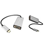 KabelDirekt - USB C auf DisplayPort DP Adapter - 0,15m & USB C auf HDMI Adapter - 0,15m -...