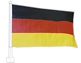 Idena 8310097 - Autofahne Deutschland, Größe 30 x 45 cm, Nationalflagge, schwarz, rot, gold,...
